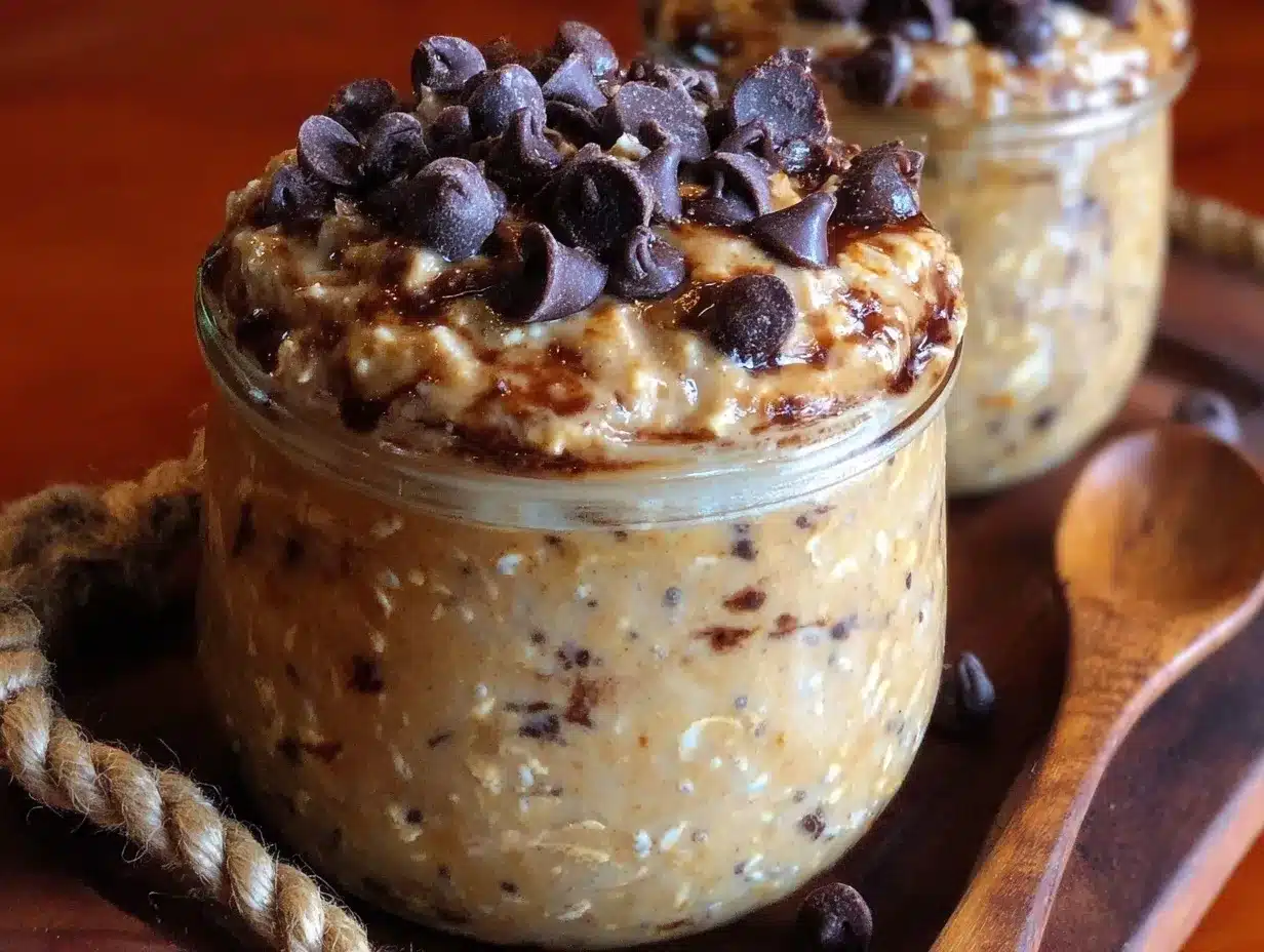 cookie dough overnight oats preparation steps