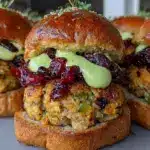 cranberry turkey stuffing ball sliders - featured image