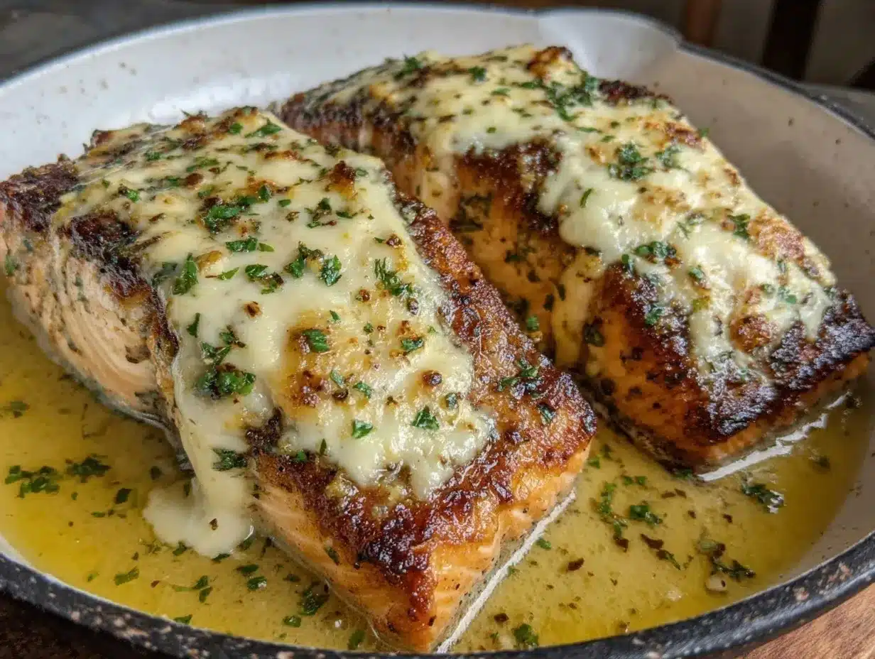 Creamy Baked Boursin Salmon preparation steps