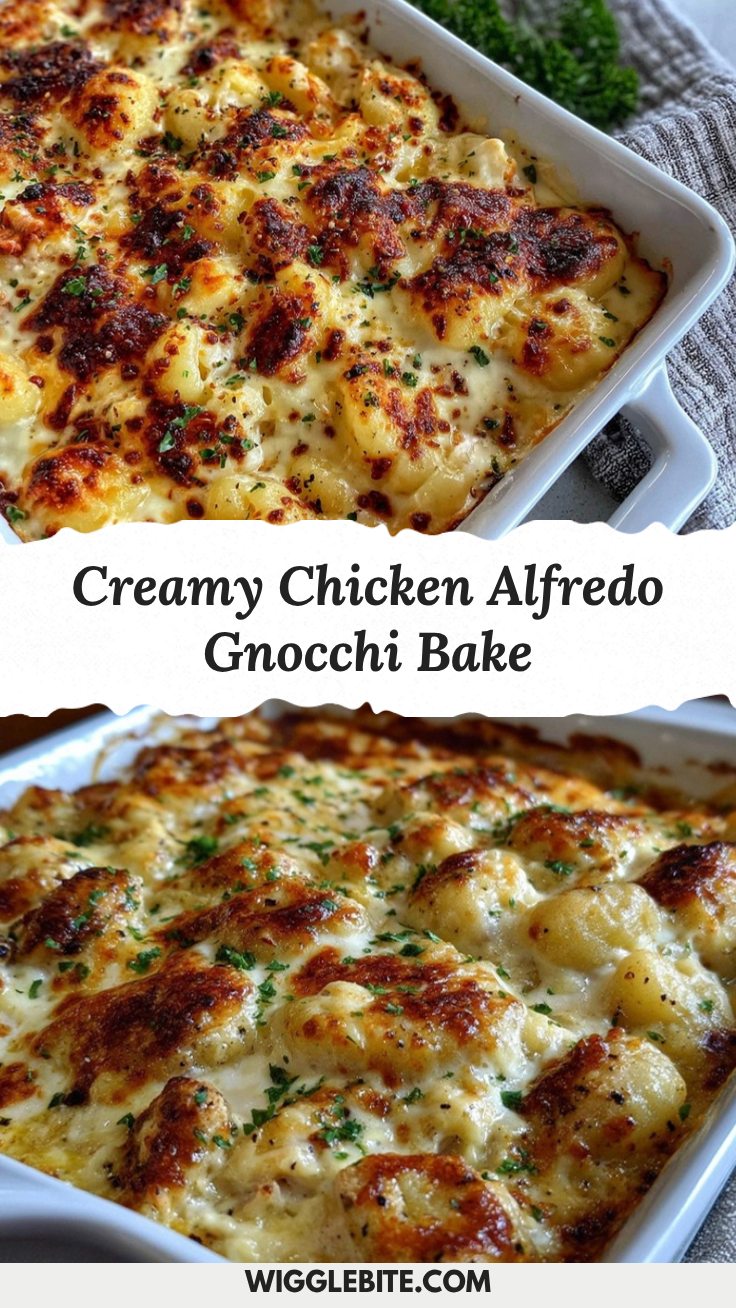 Creamy Chicken Alfredo Baked Gnocchi recipe