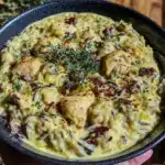 creamy chicken and wild rice casserole - featured image