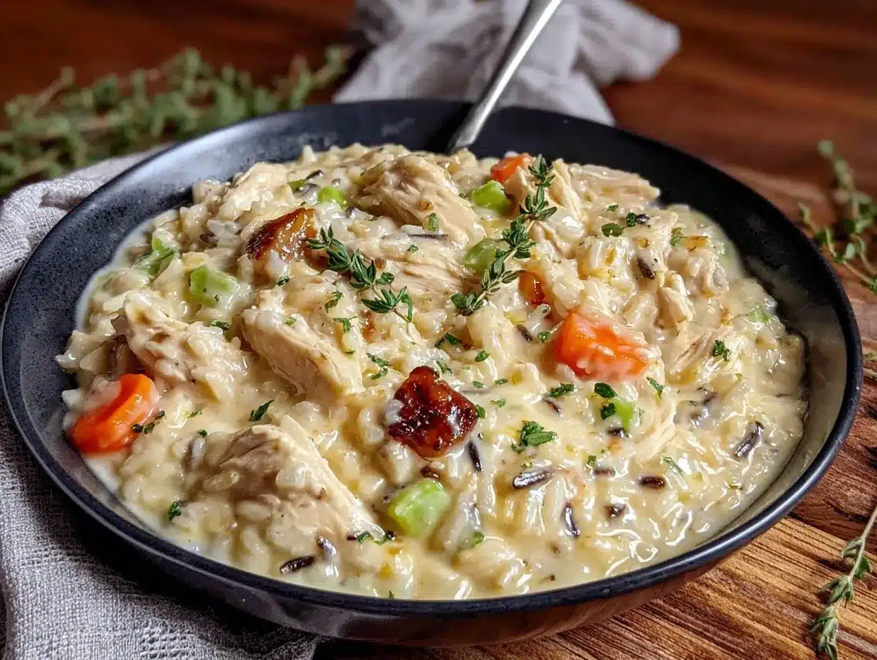 creamy chicken and wild rice casserole preparation steps