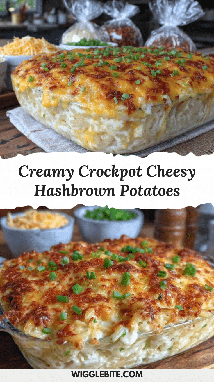 creamy crockpot cheesy hashbrown potatoes recipe