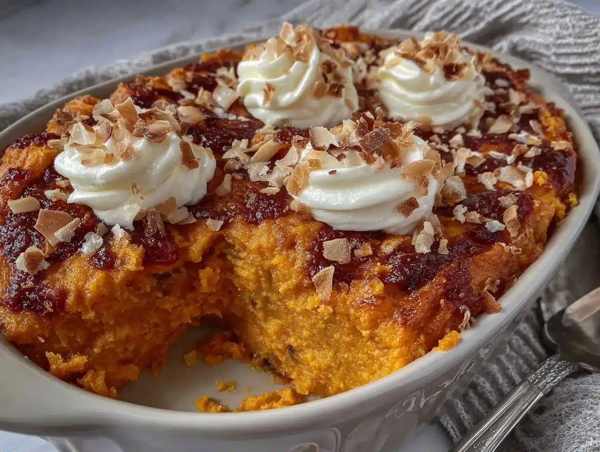 creamy dairy-free sweet potato casserole preparation steps