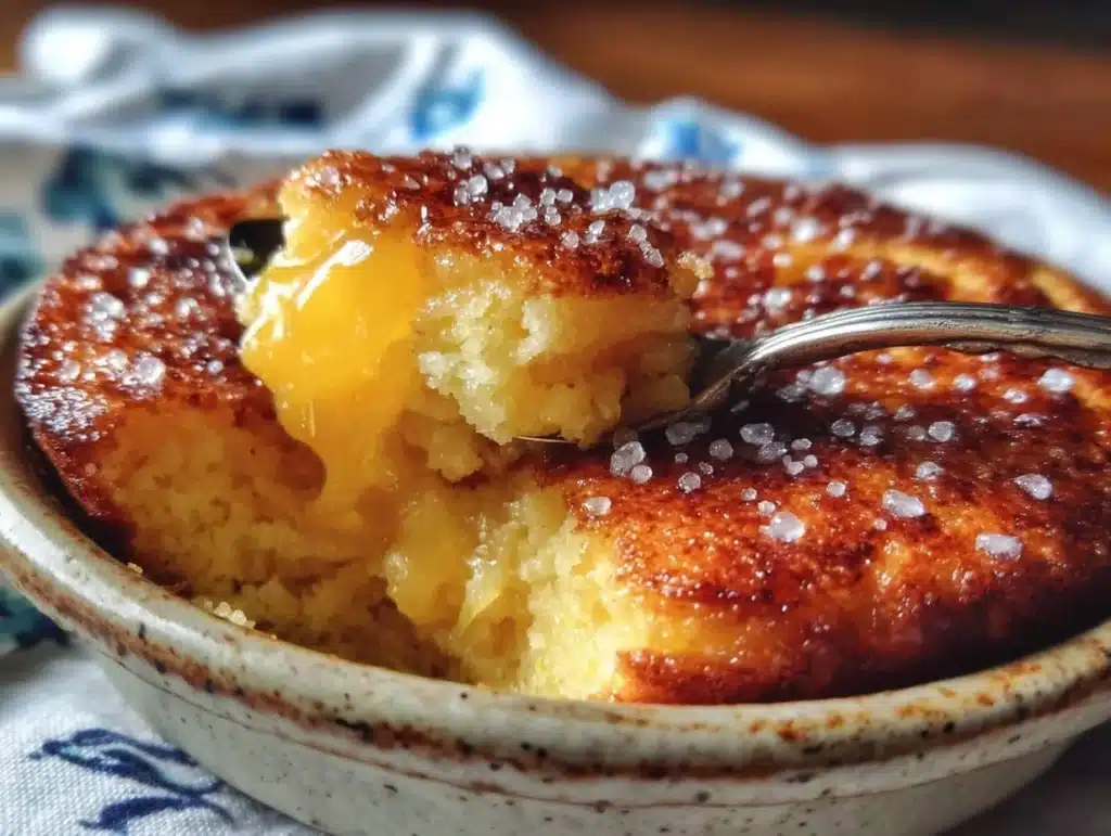 creamy lemon cobbler - featured image