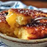 creamy lemon cobbler - featured image