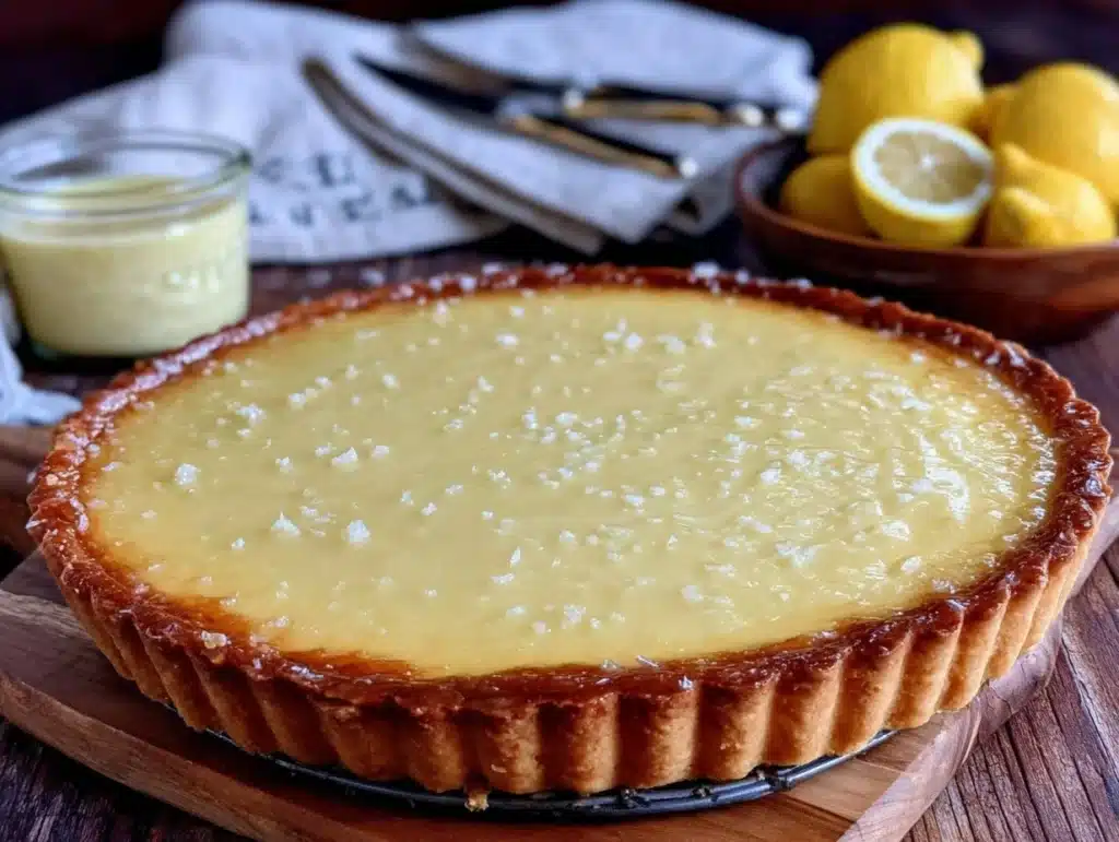 creamy lemon tart - featured image