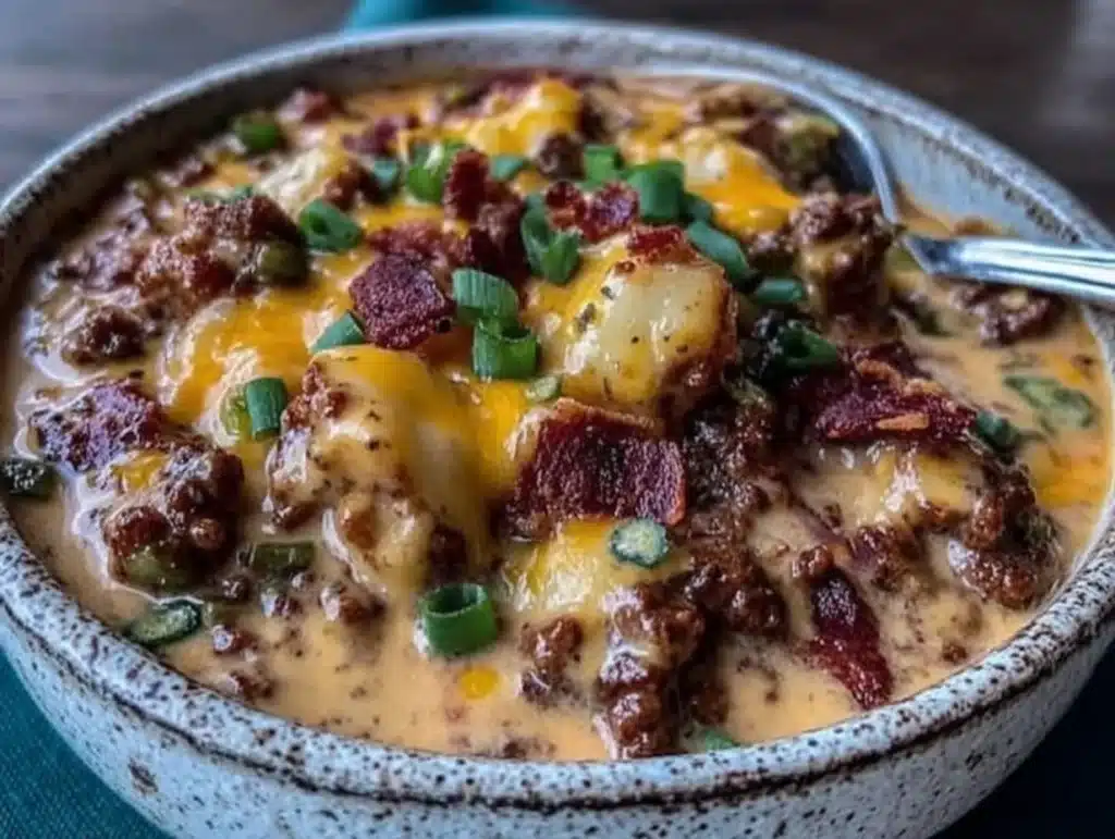 creamy queso soup - featured image