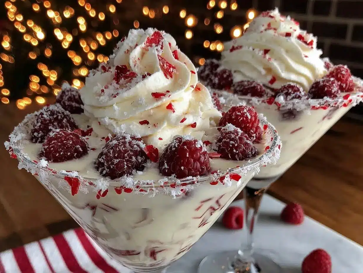 creamy raspberry white chocolate martini preparation steps
