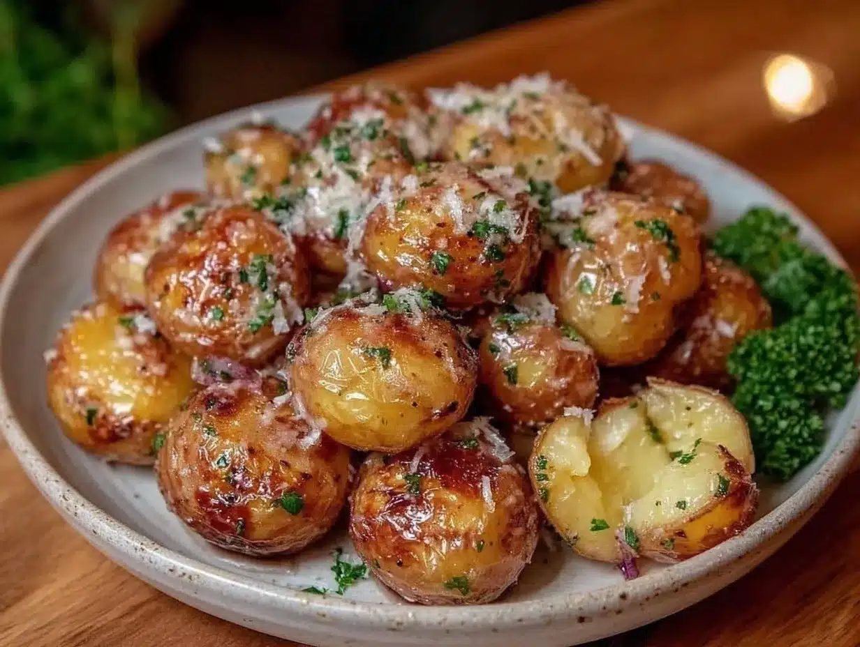 creamy slow cooker garlic parmesan potatoes preparation steps