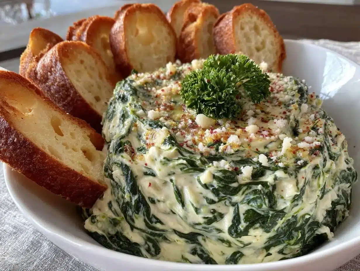 creamy slow cooker spinach preparation steps