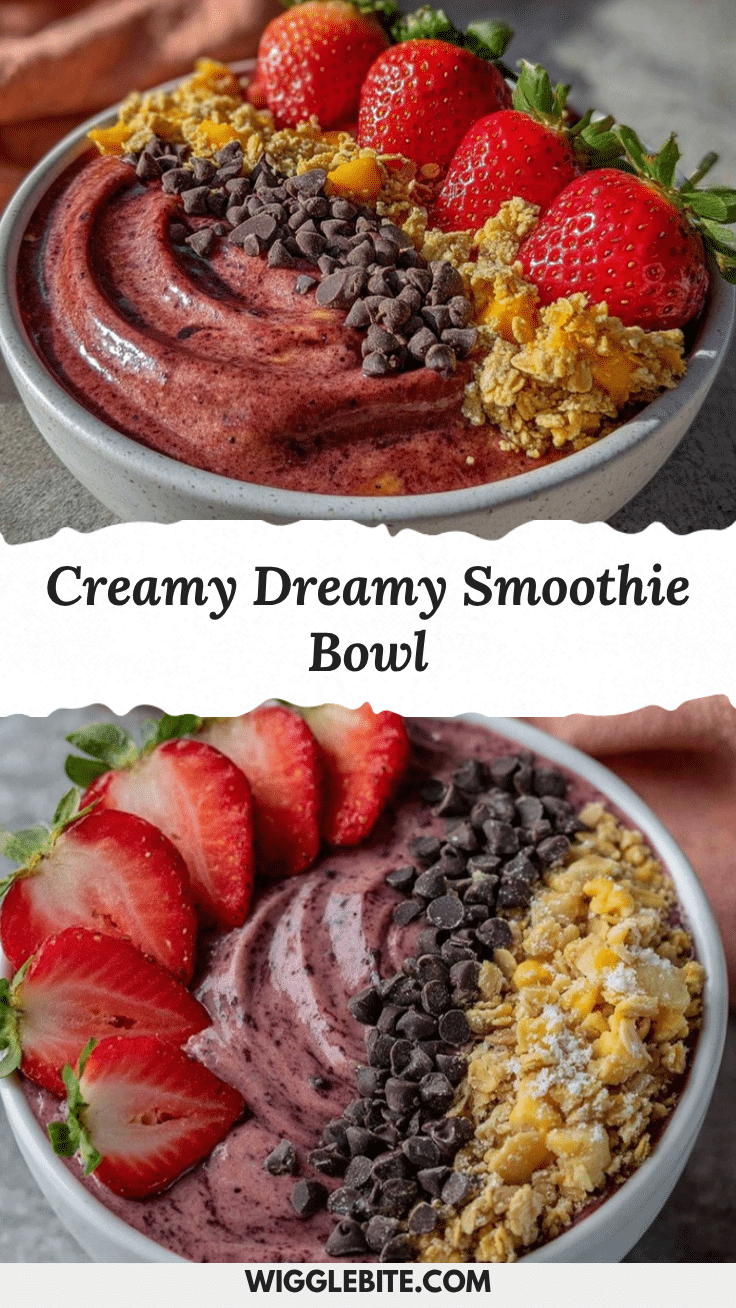 creamy strawberry smoothie bowl recipe