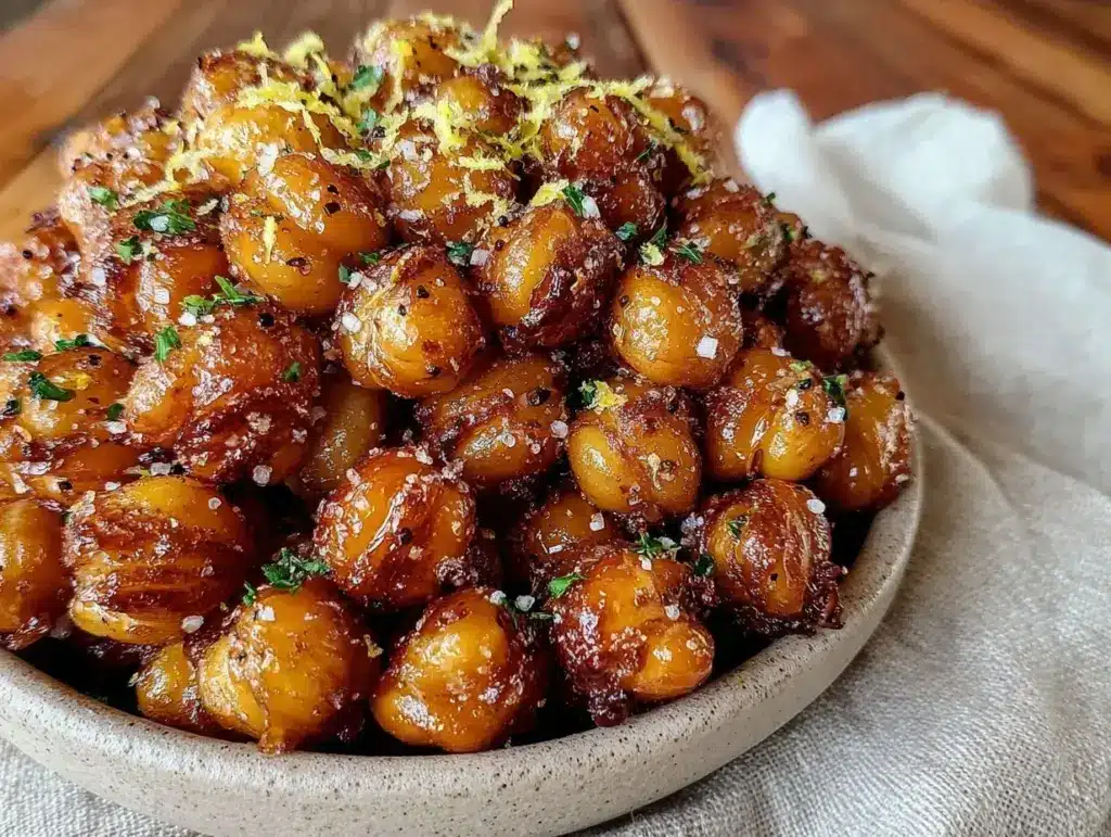 crispy air fryer chickpeas - featured image
