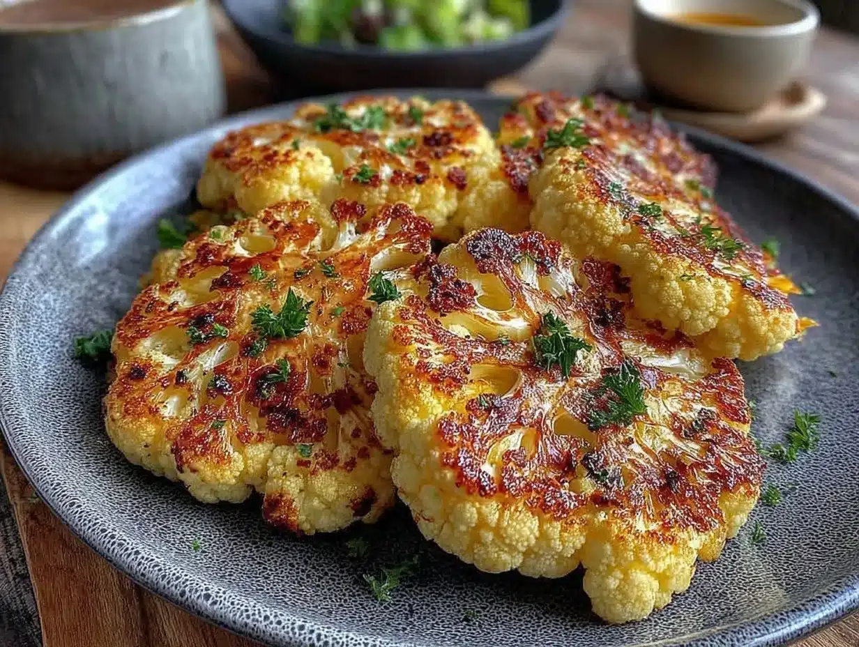 crispy baked cauliflower steaks preparation steps