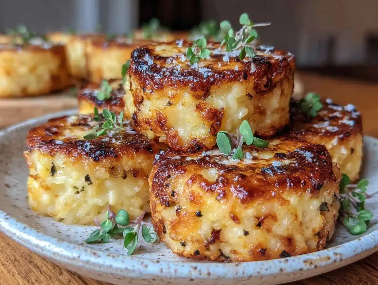 Crispy Parmesan Risotto Cakes preparation steps
