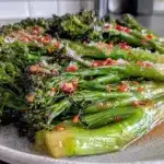 crispy roasted broccolini - featured image