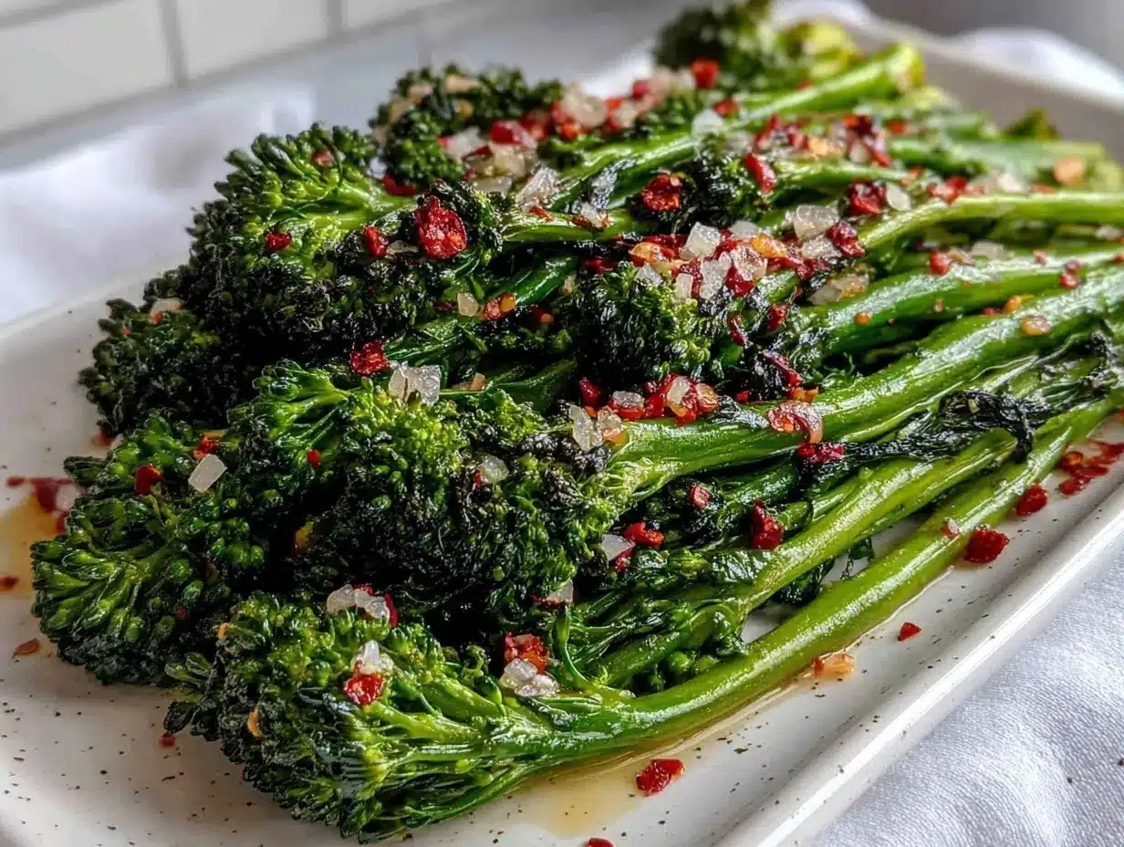 crispy roasted broccolini preparation steps