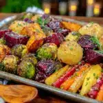 crispy sheet pan roasted vegetables - featured image