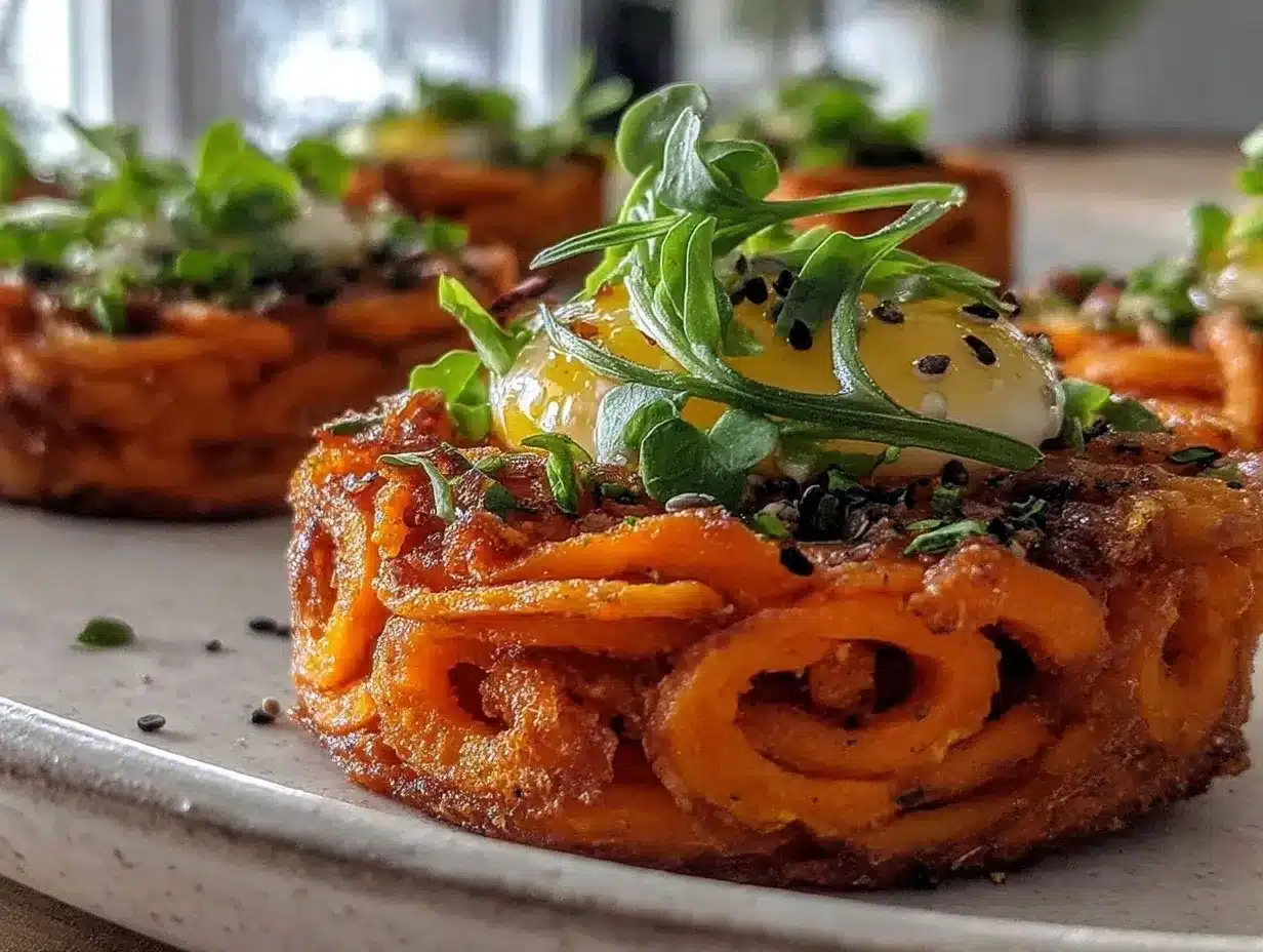 crispy spiralized sweet potato nests preparation steps