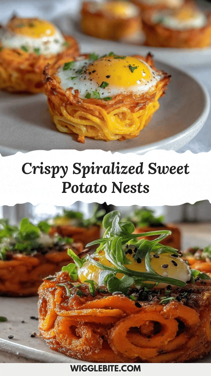 crispy spiralized sweet potato nests recipe