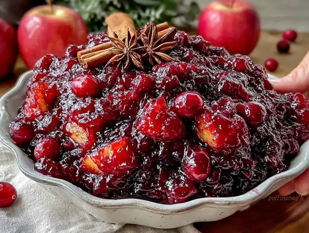 crockpot apple cranberry sauce - featured image