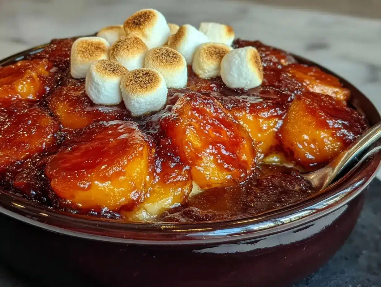 Crockpot Candied Yams with Marshmallows preparation steps