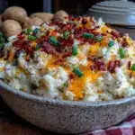 crockpot loaded mashed potatoes - featured image