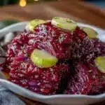 crockpot sweet and sour red cabbage - featured image