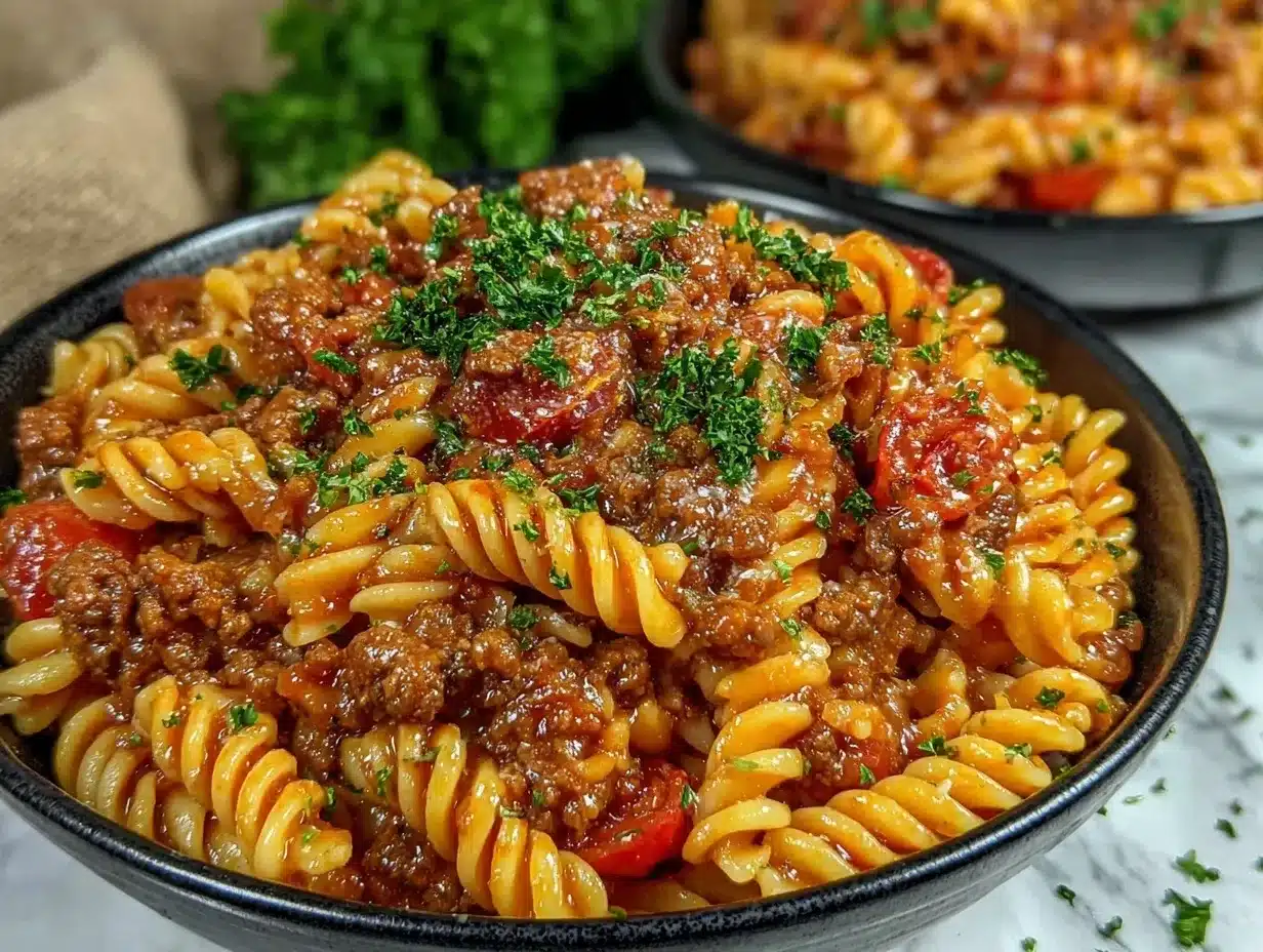 Crockpot Taco Pasta preparation steps