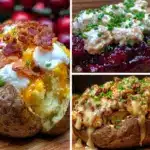 easy microwave baked potato bar - featured image