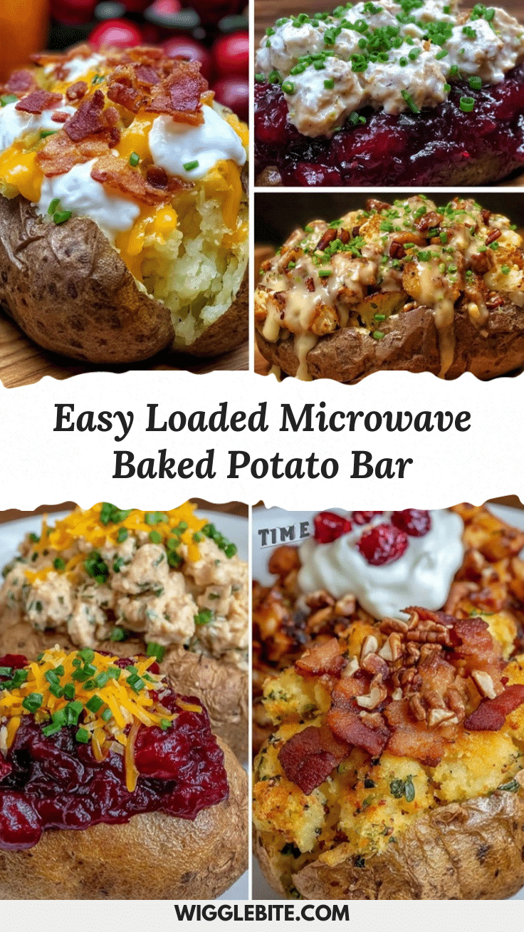 easy microwave baked potato bar recipe