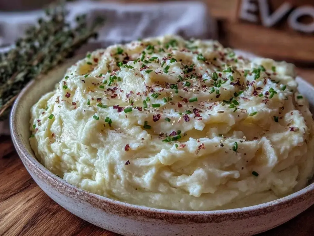 fluffy paleo cauliflower mash - featured image