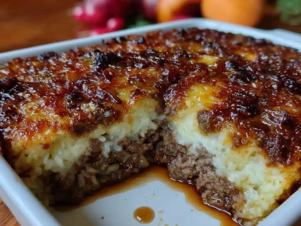 French Onion Beef Rice Casserole - featured image