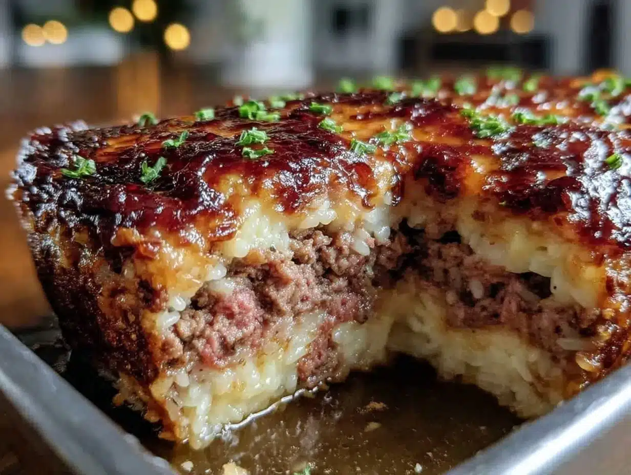 French Onion Beef Rice Casserole preparation steps