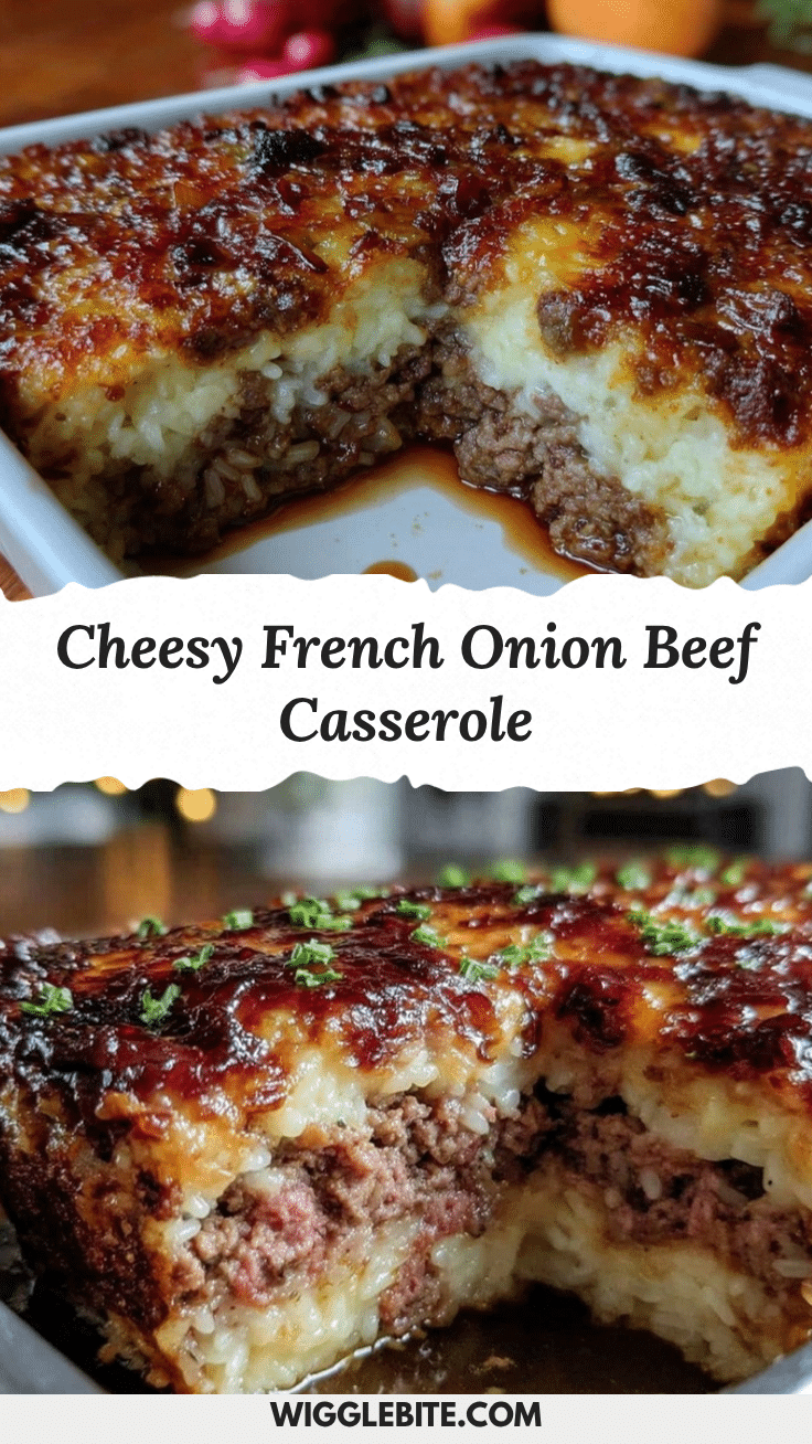 French Onion Beef Rice Casserole recipe