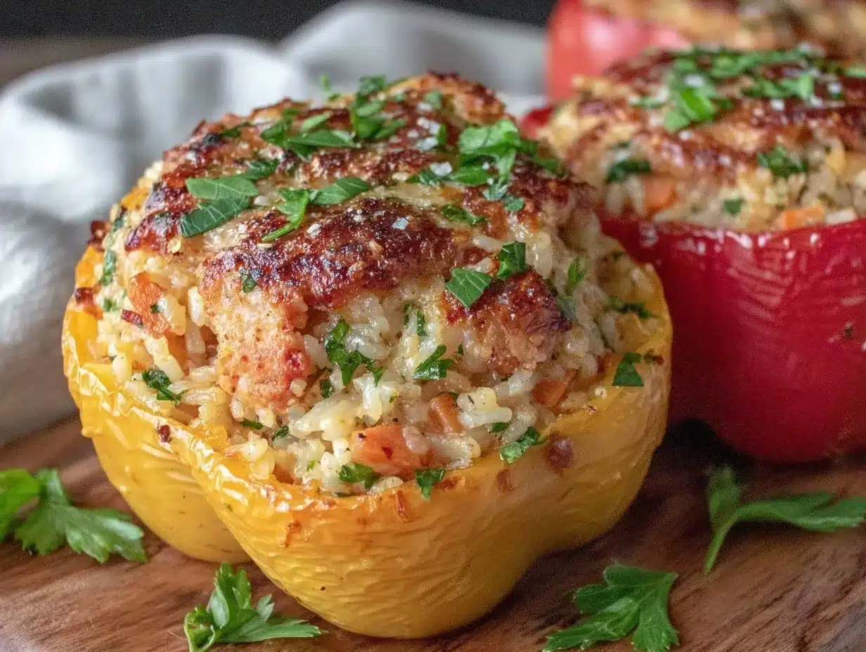 fresh stuffed bell peppers preparation steps