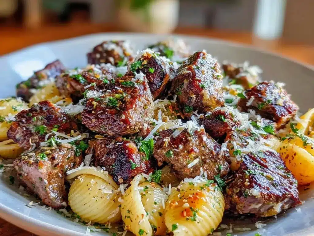 garlic butter steak bites - featured image
