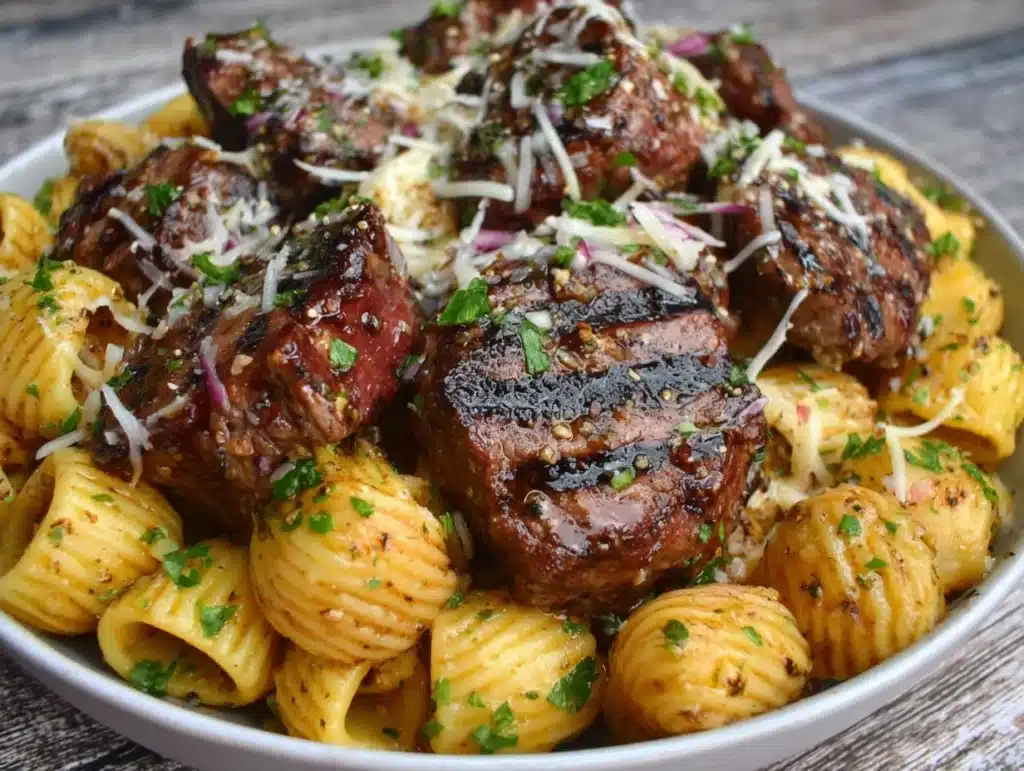 garlic butter steak tips - featured image