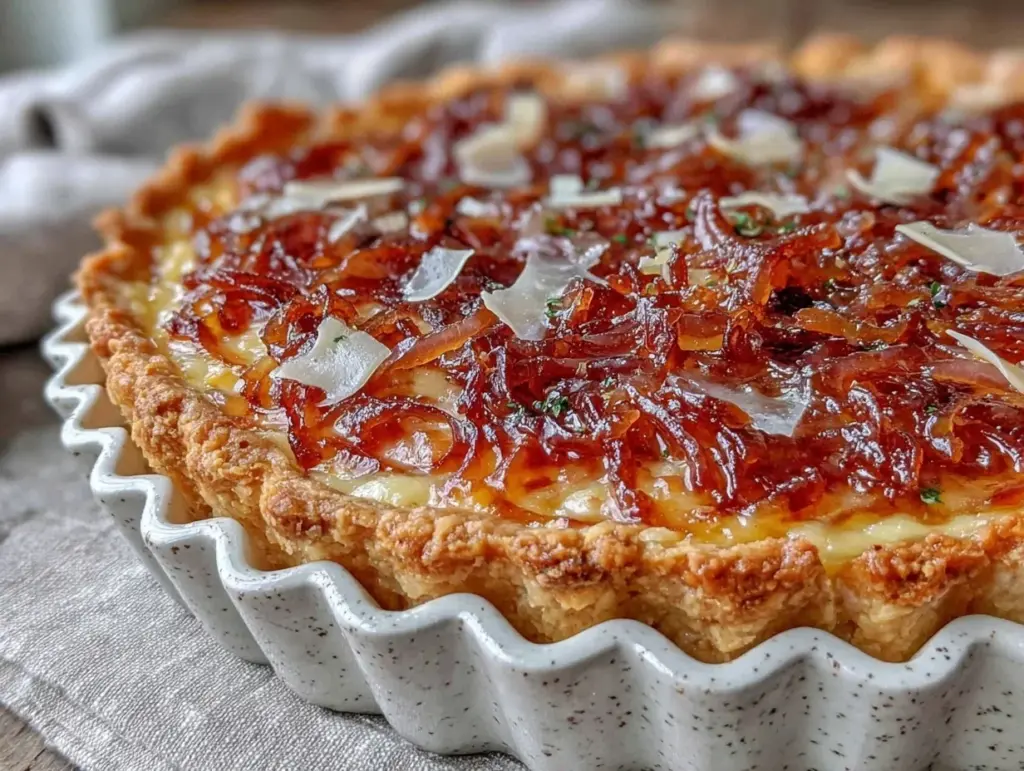Gruyere and caramelized onion tart - featured image