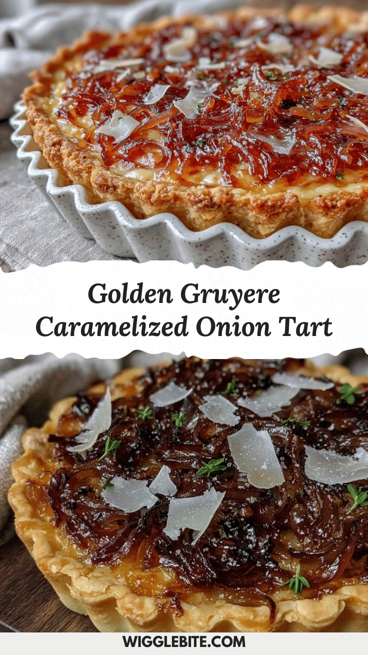 Gruyere and caramelized onion tart recipe