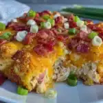 keto chicken bacon ranch casserole - featured image