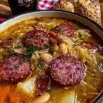 kielbasa sauerkraut soup - featured image
