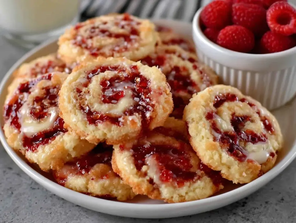 Lemon Raspberry Cheesecake Swirl Cookies - featured image
