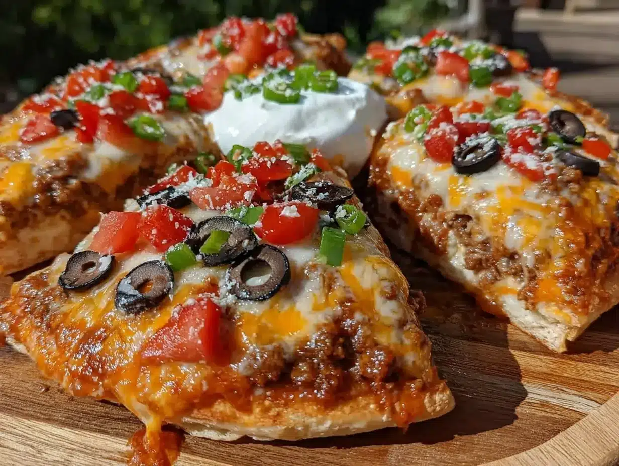 Mexican pizza preparation steps