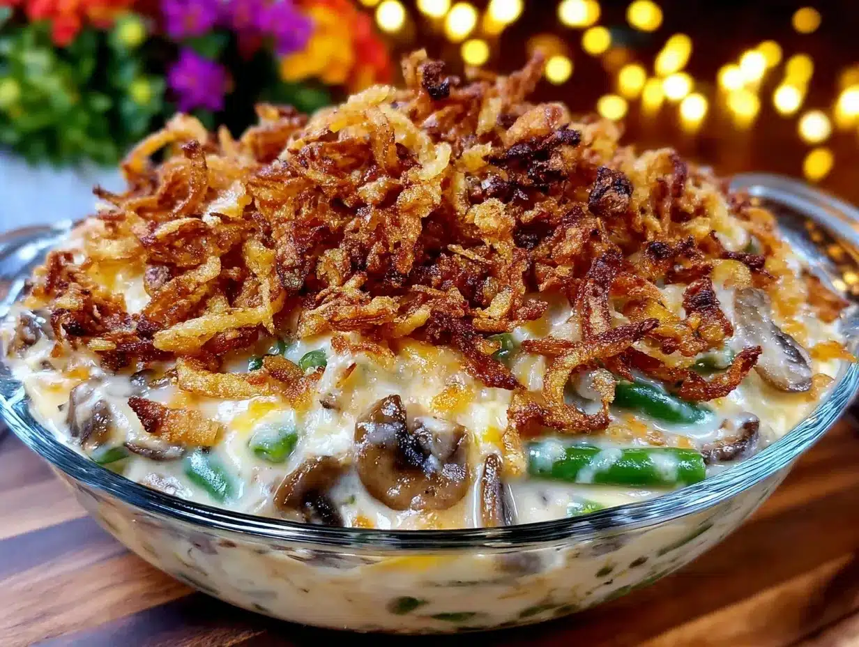 microwave green bean casserole preparation steps