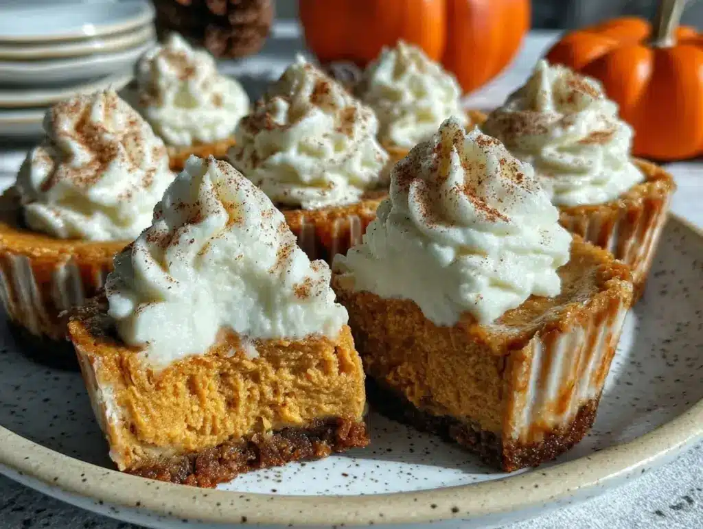 mini pumpkin cheesecake bites - featured image