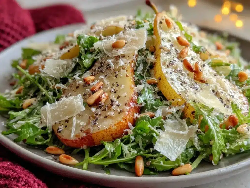 pear and arugula salad - featured image
