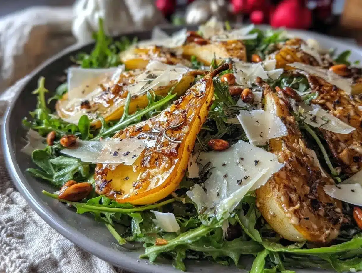 pear and arugula salad preparation steps