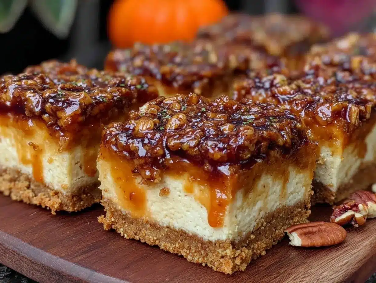 Pumpkin Pecan Cheesecake Bars preparation steps