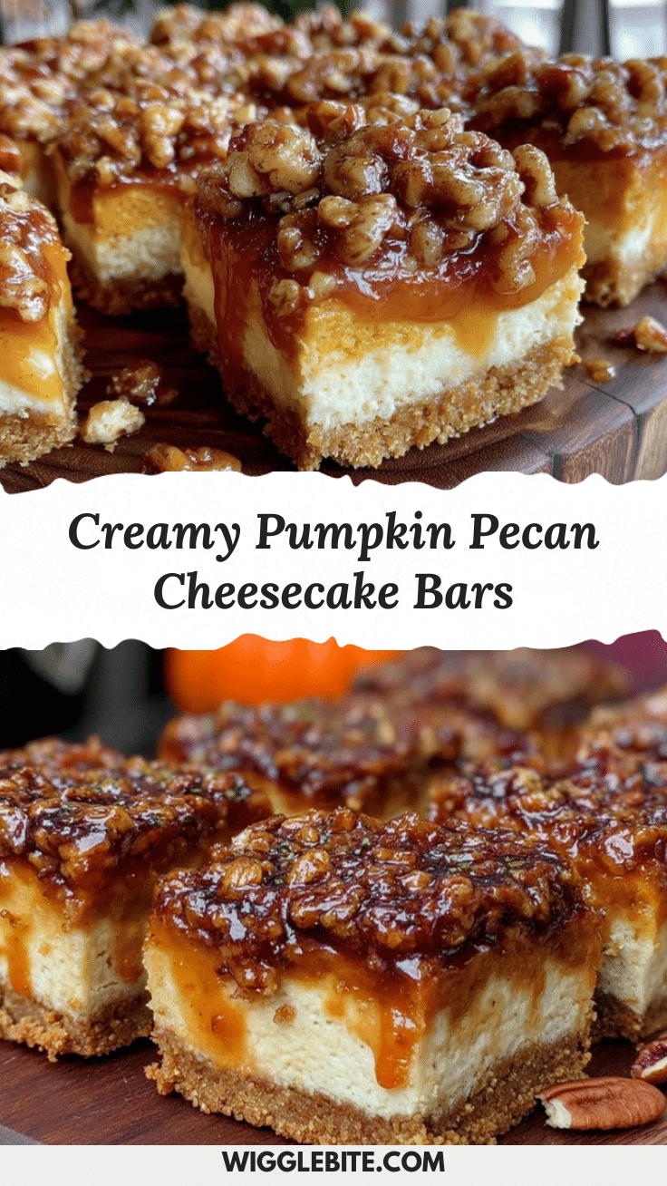 Pumpkin Pecan Cheesecake Bars recipe